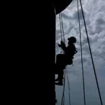 Rope Access technicians image while working in Sri Lanka