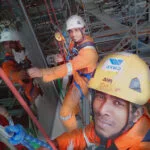 Roper at Cinnamon Life project while doing glass cleaning in Sri Lanka